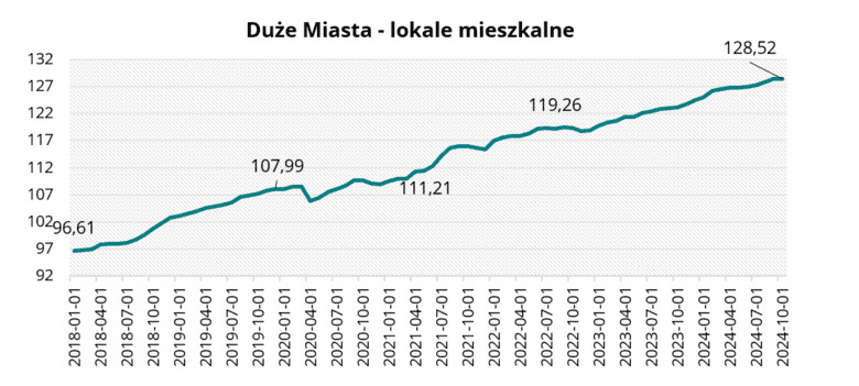 Duże Miasta - lokale mieszkalne w październiku 2024 r.